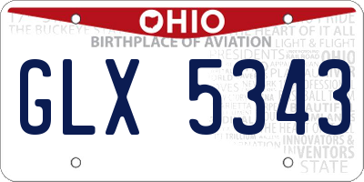 OH license plate GLX5343