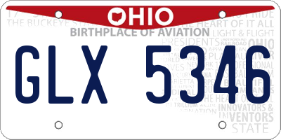 OH license plate GLX5346