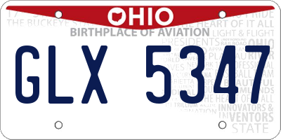 OH license plate GLX5347