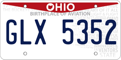 OH license plate GLX5352