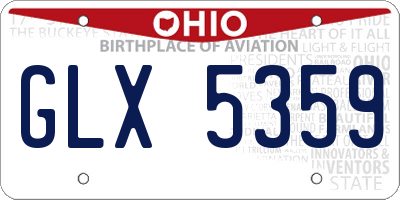 OH license plate GLX5359
