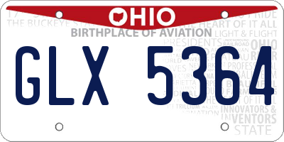 OH license plate GLX5364