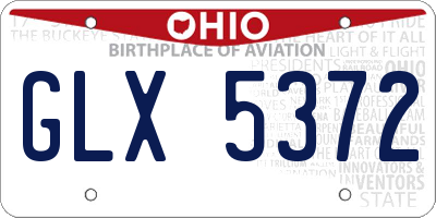 OH license plate GLX5372