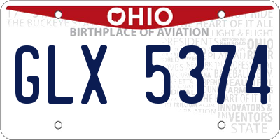 OH license plate GLX5374