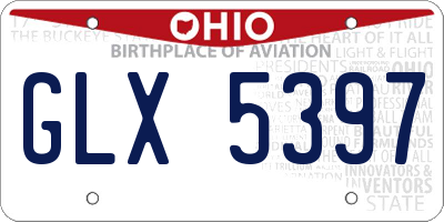 OH license plate GLX5397