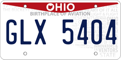 OH license plate GLX5404