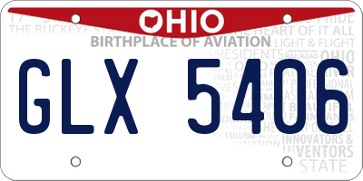 OH license plate GLX5406