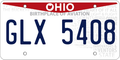 OH license plate GLX5408