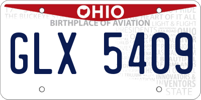 OH license plate GLX5409
