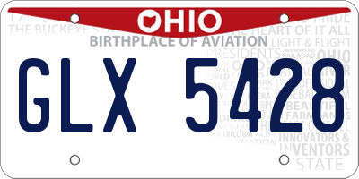 OH license plate GLX5428