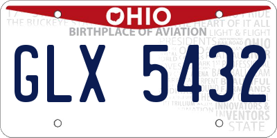 OH license plate GLX5432
