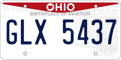 OH license plate GLX5437