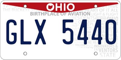 OH license plate GLX5440