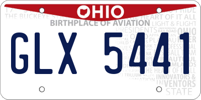 OH license plate GLX5441
