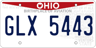 OH license plate GLX5443