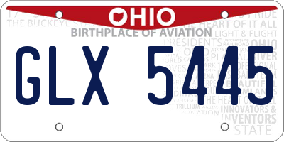 OH license plate GLX5445