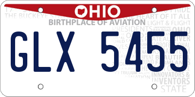 OH license plate GLX5455