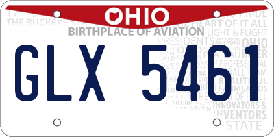 OH license plate GLX5461