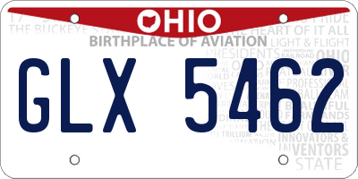 OH license plate GLX5462
