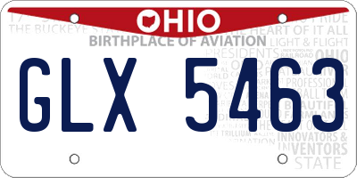 OH license plate GLX5463