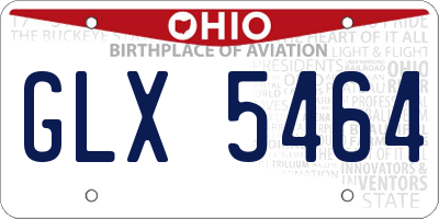 OH license plate GLX5464