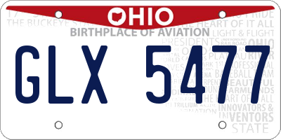 OH license plate GLX5477