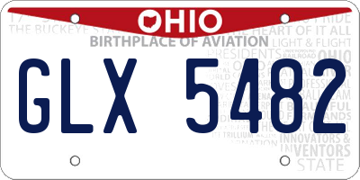 OH license plate GLX5482