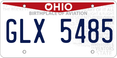 OH license plate GLX5485