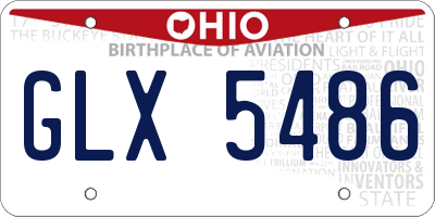 OH license plate GLX5486