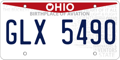 OH license plate GLX5490