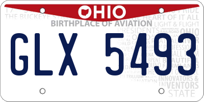 OH license plate GLX5493