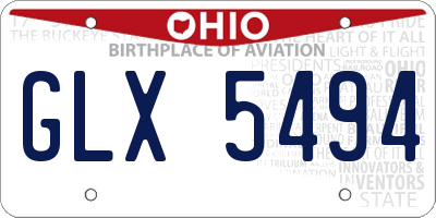 OH license plate GLX5494