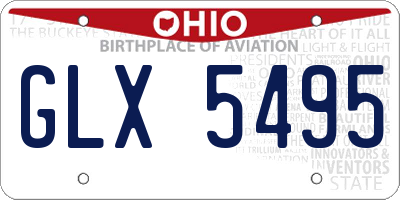 OH license plate GLX5495