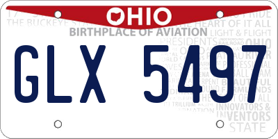 OH license plate GLX5497