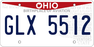 OH license plate GLX5512
