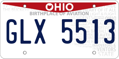 OH license plate GLX5513