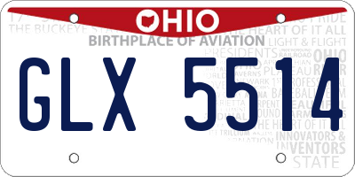 OH license plate GLX5514