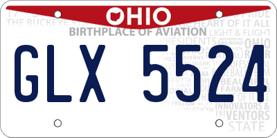 OH license plate GLX5524