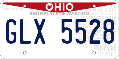 OH license plate GLX5528
