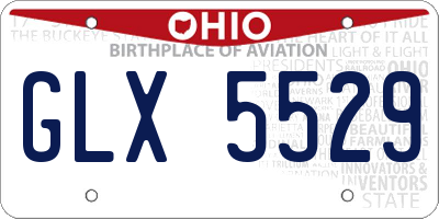 OH license plate GLX5529