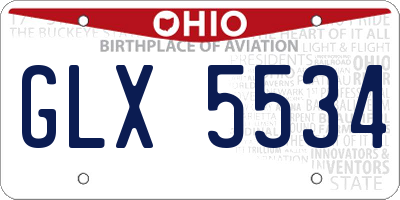 OH license plate GLX5534