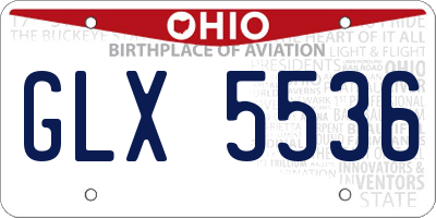 OH license plate GLX5536
