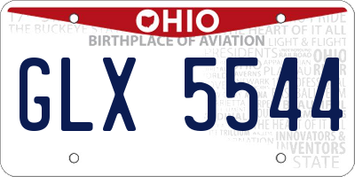 OH license plate GLX5544
