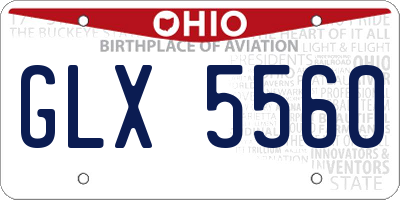 OH license plate GLX5560