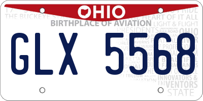OH license plate GLX5568