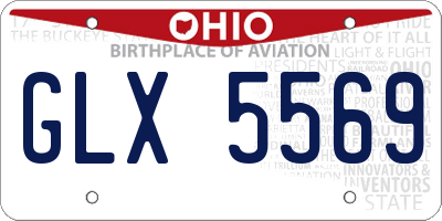 OH license plate GLX5569