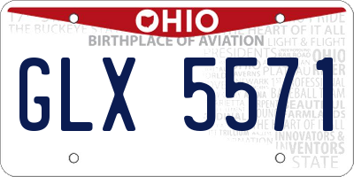 OH license plate GLX5571