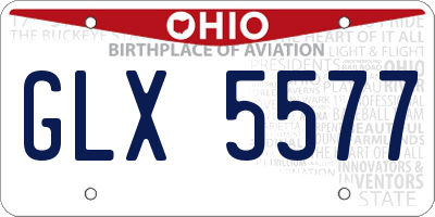 OH license plate GLX5577