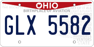 OH license plate GLX5582