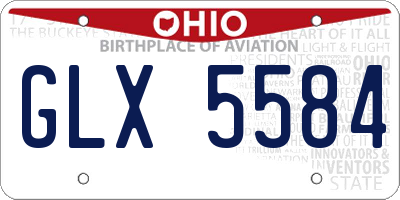 OH license plate GLX5584